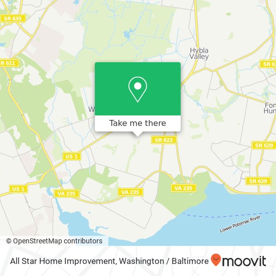 All Star Home Improvement map