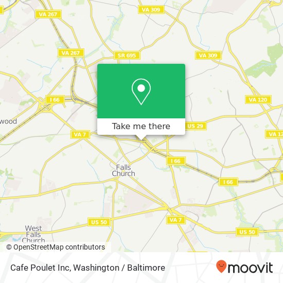 Cafe Poulet Inc map