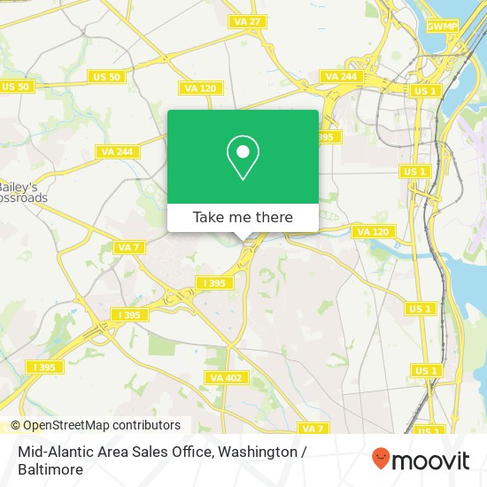 Mid-Alantic Area Sales Office map
