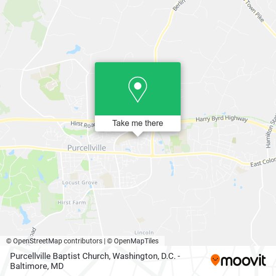 Mapa de Purcellville Baptist Church