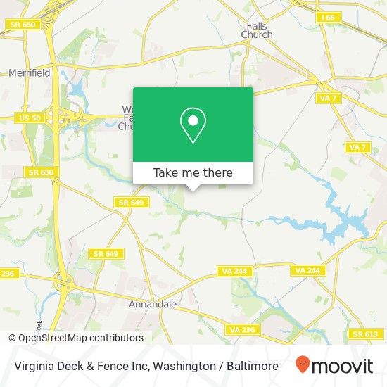 Virginia Deck & Fence Inc map