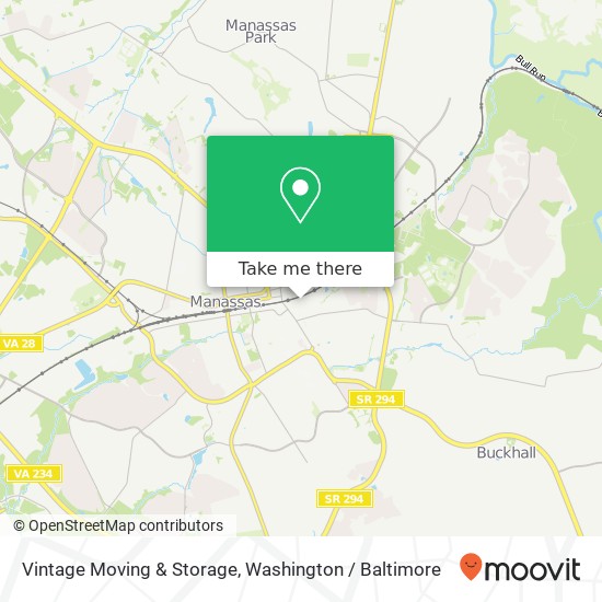 Mapa de Vintage Moving & Storage
