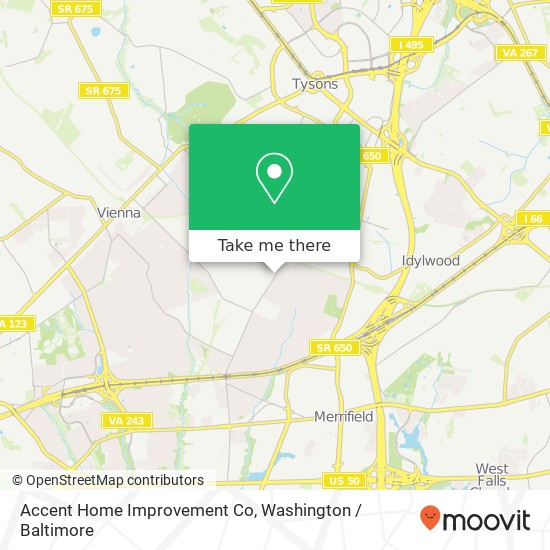 Mapa de Accent Home Improvement Co