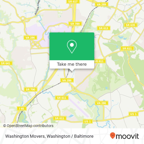 Mapa de Washington Movers