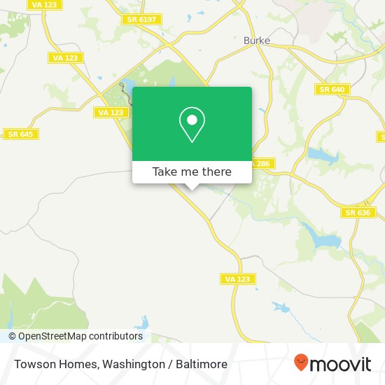 Towson Homes map