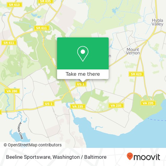 Mapa de Beeline Sportsware