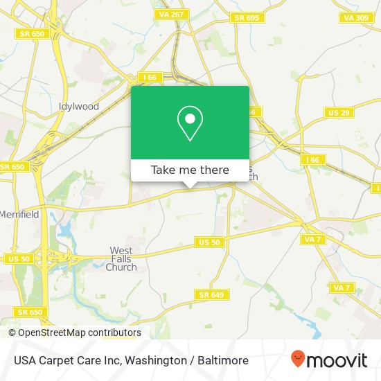 Mapa de USA Carpet Care Inc