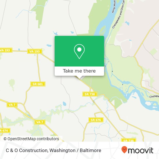 C & O Construction map