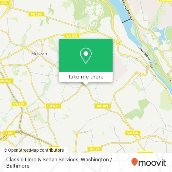 Mapa de Classic Limo & Sedan Services