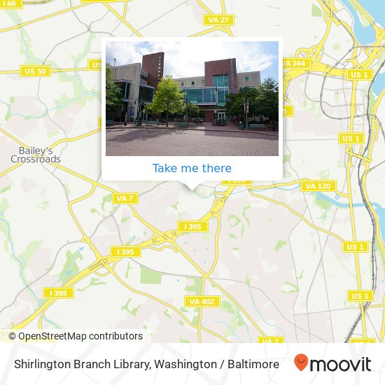 Shirlington Branch Library map