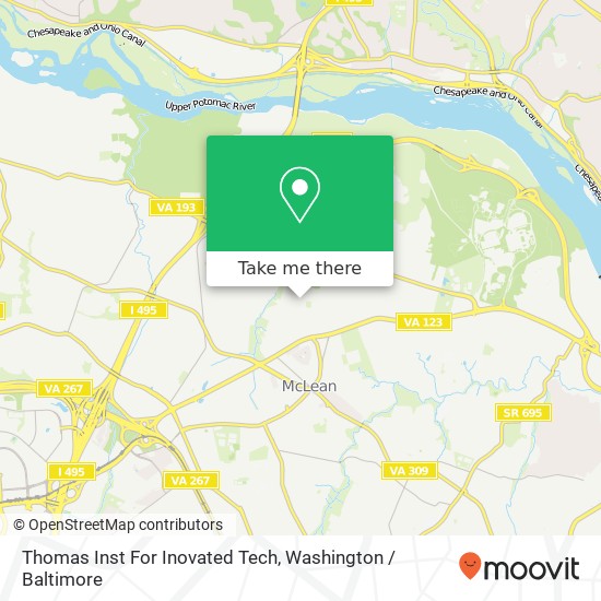 Mapa de Thomas Inst For Inovated Tech