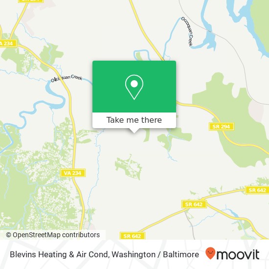 Blevins Heating & Air Cond map