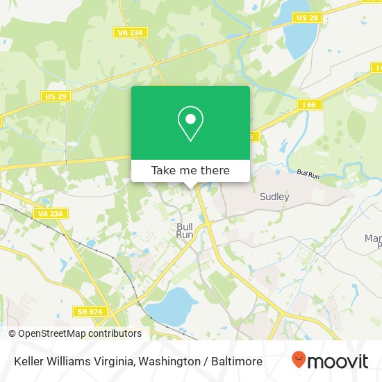 Mapa de Keller Williams Virginia