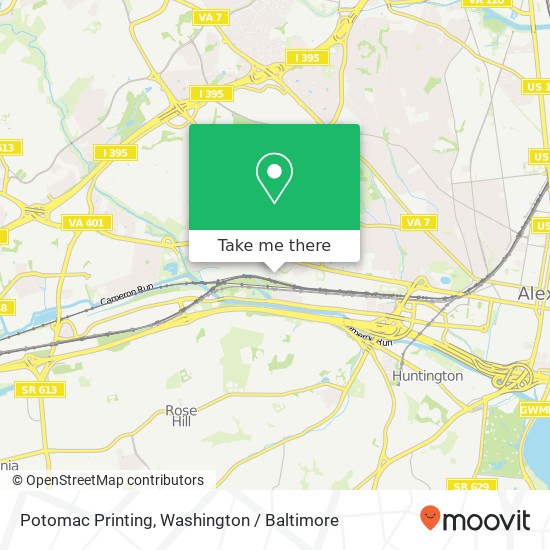 Mapa de Potomac Printing