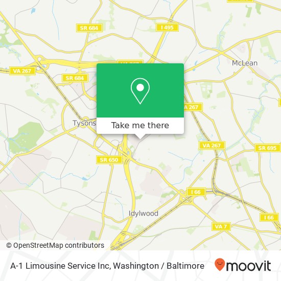 Mapa de A-1 Limousine Service Inc