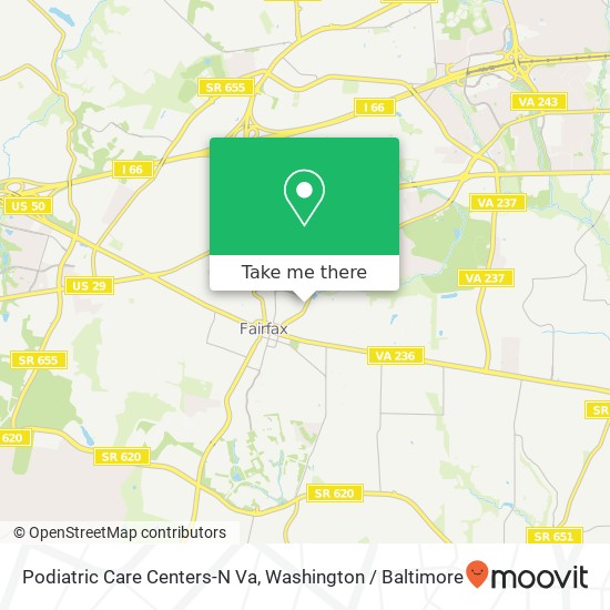 Mapa de Podiatric Care Centers-N Va