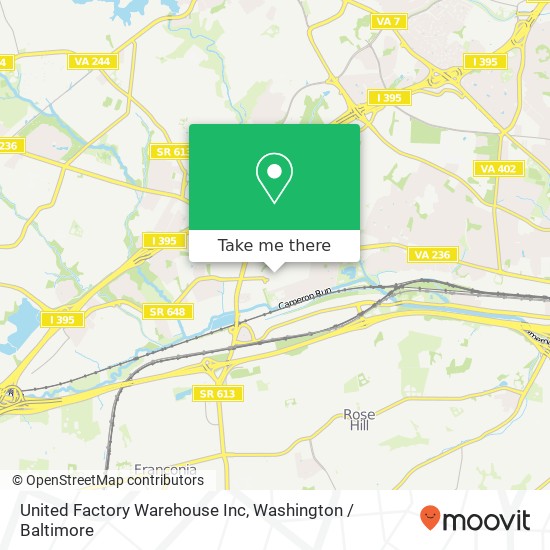 Mapa de United Factory Warehouse Inc