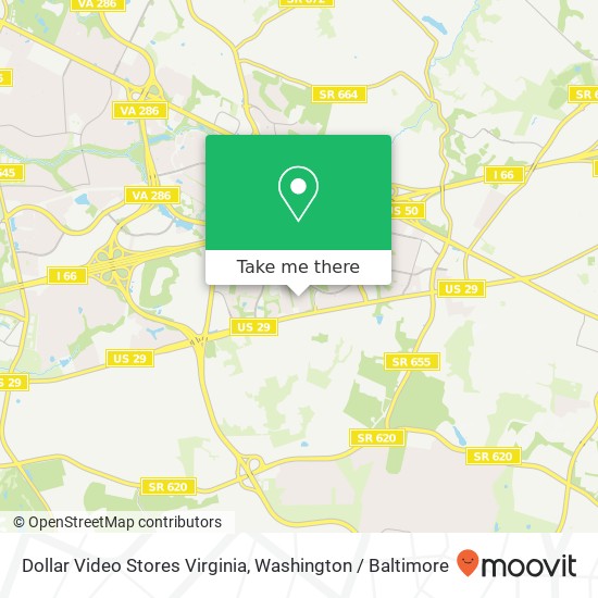 Mapa de Dollar Video Stores Virginia