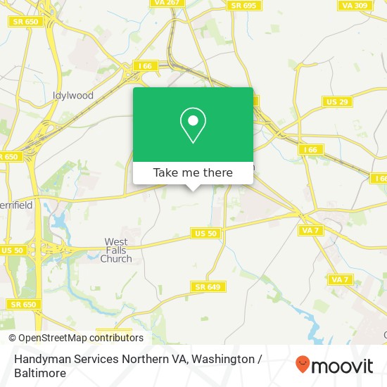 Mapa de Handyman Services Northern VA