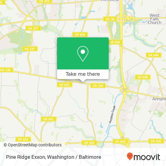 Mapa de Pine Ridge Exxon