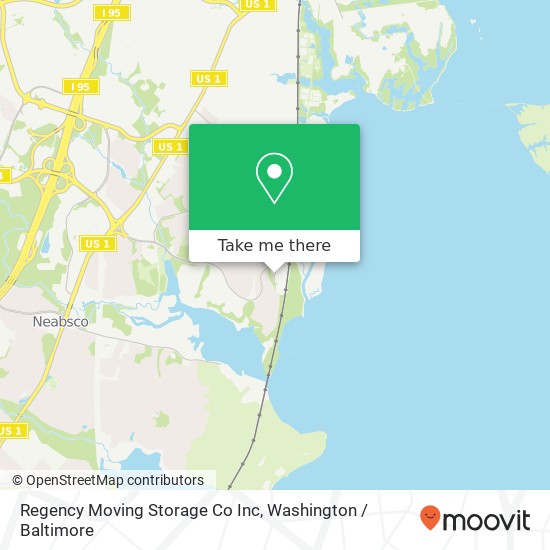 Regency Moving Storage Co Inc map