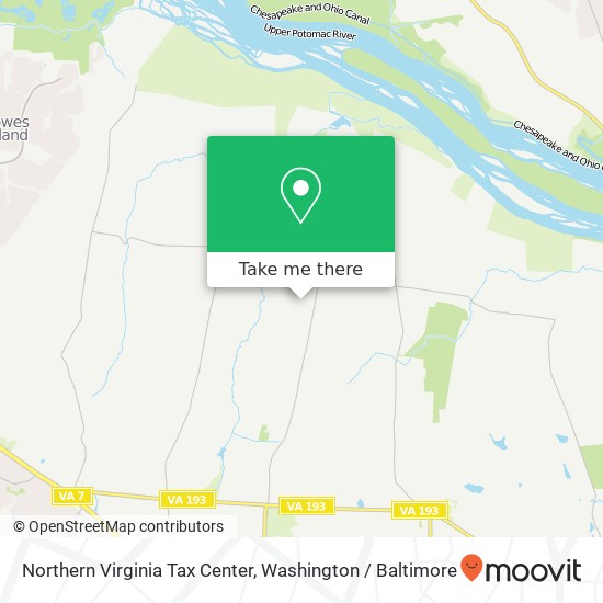 Mapa de Northern Virginia Tax Center