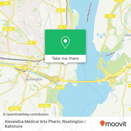 Mapa de Alexandria Medical Arts Pharm