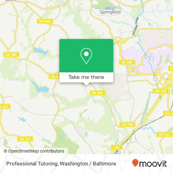 Professional Tutoring map