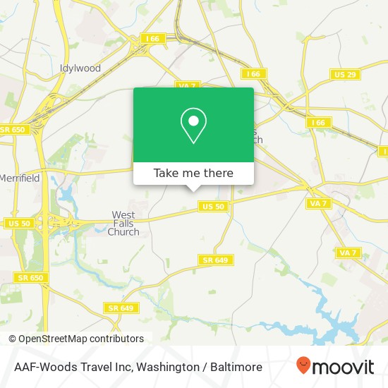 AAF-Woods Travel Inc map