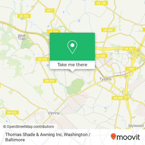 Thomas Shade & Awning Inc map