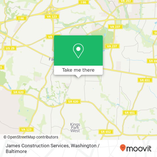 Mapa de James Construction Services