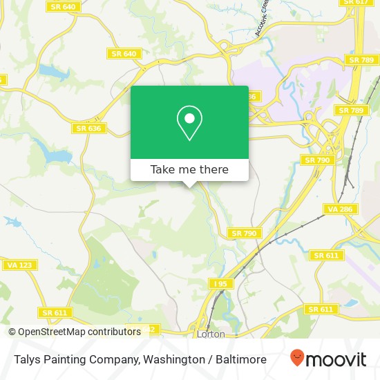 Mapa de Talys Painting Company