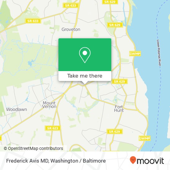 Frederick Avis MD map