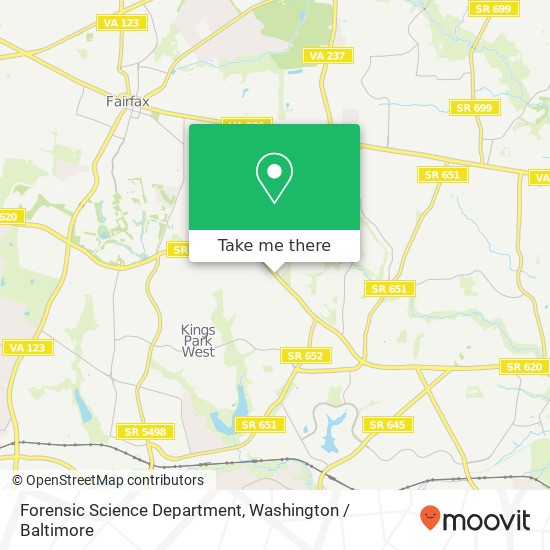 Forensic Science Department map