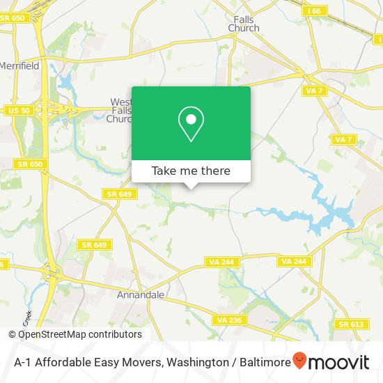 Mapa de A-1 Affordable Easy Movers