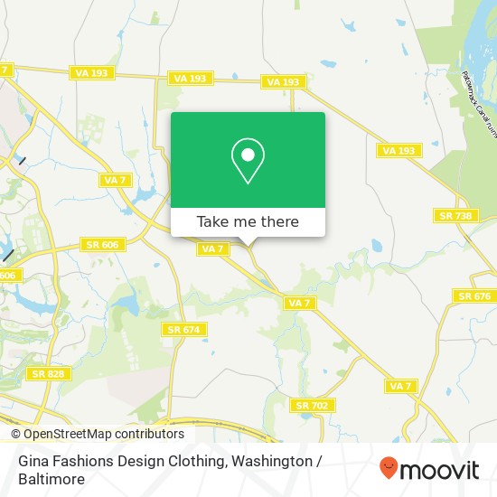 Mapa de Gina Fashions Design Clothing