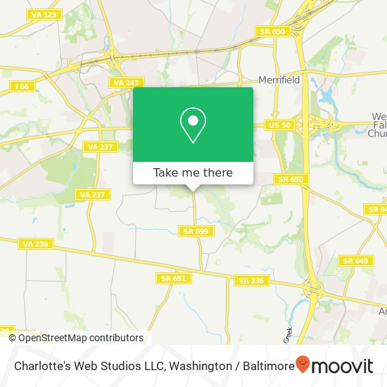 Mapa de Charlotte's Web Studios LLC