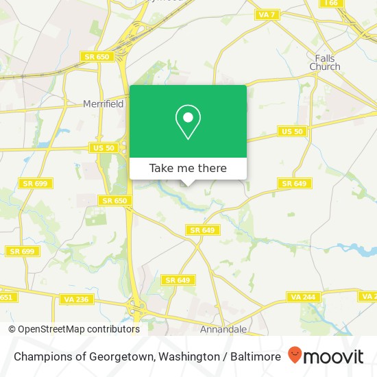 Champions of Georgetown map