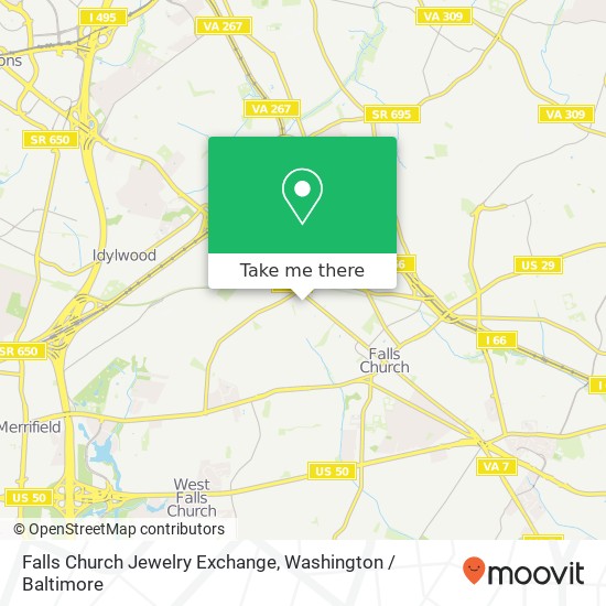 Falls Church Jewelry Exchange map