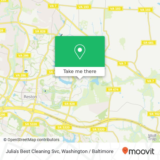 Julia's Best Cleaning Svc map