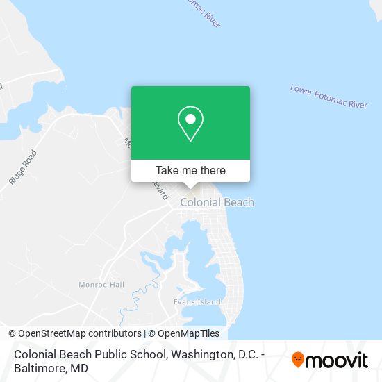 Mapa de Colonial Beach Public School