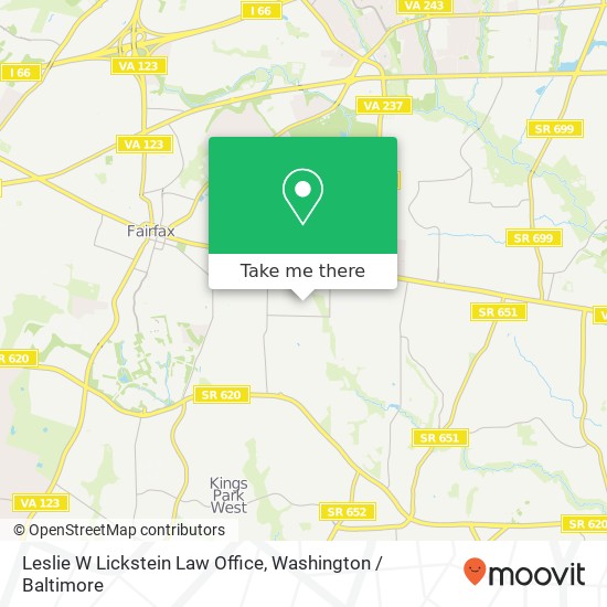 Leslie W Lickstein Law Office map