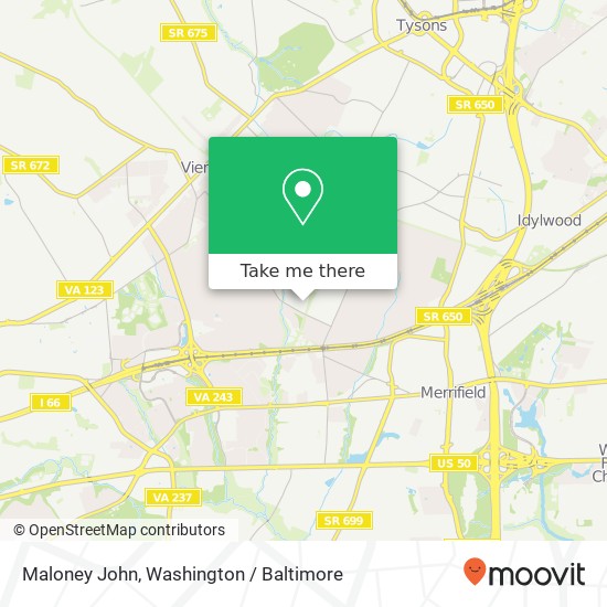 Mapa de Maloney John