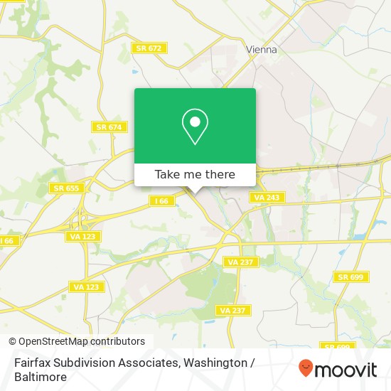 Mapa de Fairfax Subdivision Associates