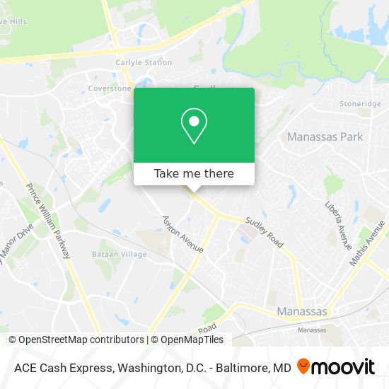 ACE Cash Express map