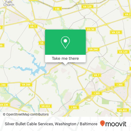 Silver Bullet Cable Services map