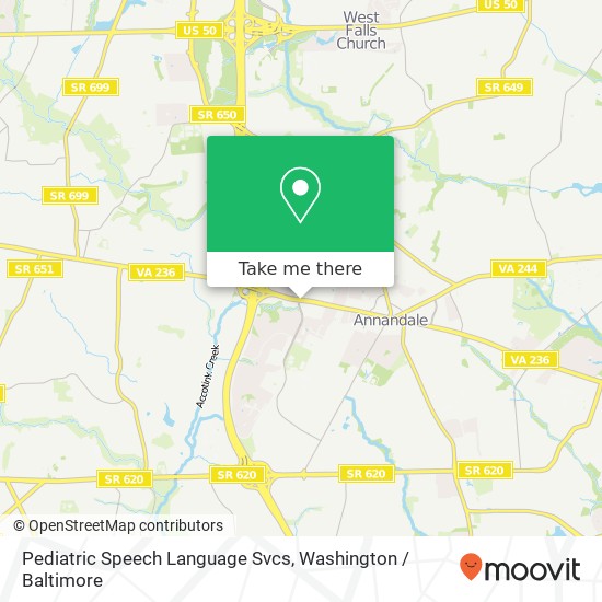 Mapa de Pediatric Speech Language Svcs