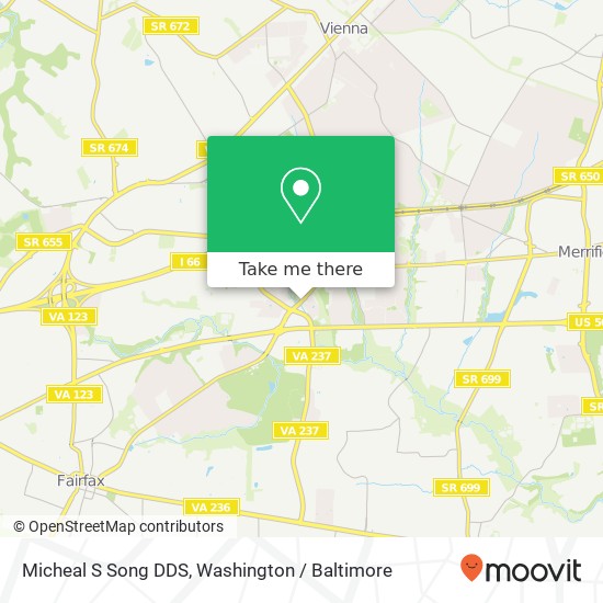 Mapa de Micheal S Song DDS