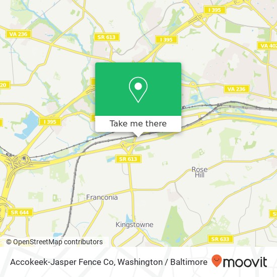 Accokeek-Jasper Fence Co map
