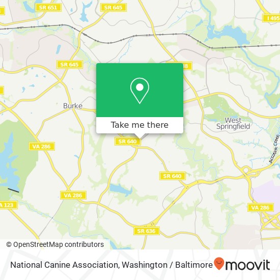 National Canine Association map